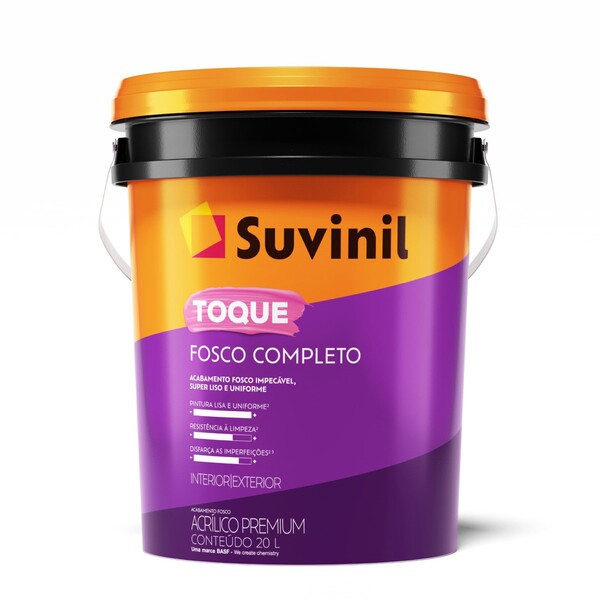 Tinta Acrílica Toque Fosco Interno e Externo Branco Neve 20L