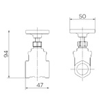 Registro de Gaveta Rotativo 3/4" Docol