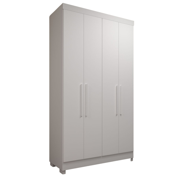 Roupeiro Genova 4 Ptas 2 Gav. Branco 205x111,6x46,5cm Luciane