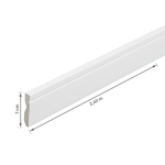 Rodapé Poliestireno Slim Frisado Branco 240x7cm 5 Unidades