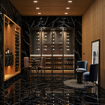 Porcelanato Marmorizado Polido 90x180cm Royal Black Lux