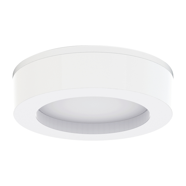 Plafon LED 11W Luz Amarela Alumínio e Plástico Branco Aura Interlight