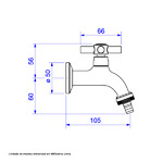 Torneira de Parede para Tanque Cromada Izy 1153.C37 Deca