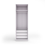 Closet Cabideiro Gaveteiro Branco 2,36mx80,4x54,5cm