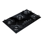 Cooktop 5 Bocas a Gás Preto Bivolt Brastemp