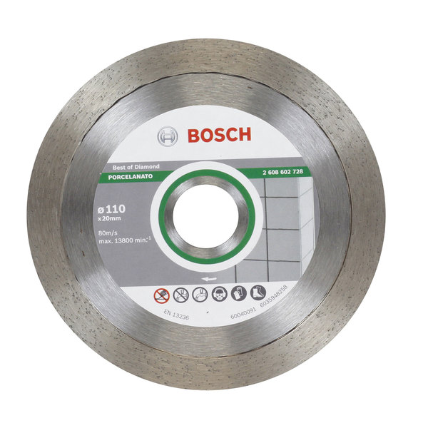 Disco de Corte Diamantado Contínuo 110x20,00mm Bosch