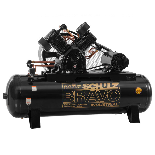 Compressor de Ar Bravo CSLV 60BR/350 15HP 220V (380V) Schulz