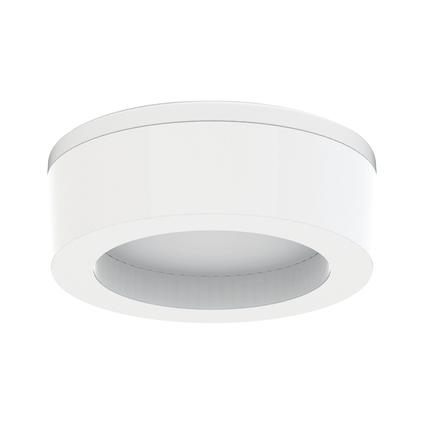 Plafon LED 4W Luz Amarela Alumínio e Plástico Branco Aura Interlight