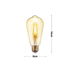 Lâmpada LED E27 de Filamento Pêra Luz Âmbar ST64 4W Bivolt