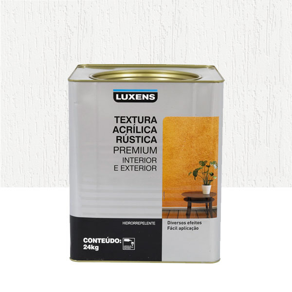 Textura Acrílica Rústica Branca Luxens 24Kg