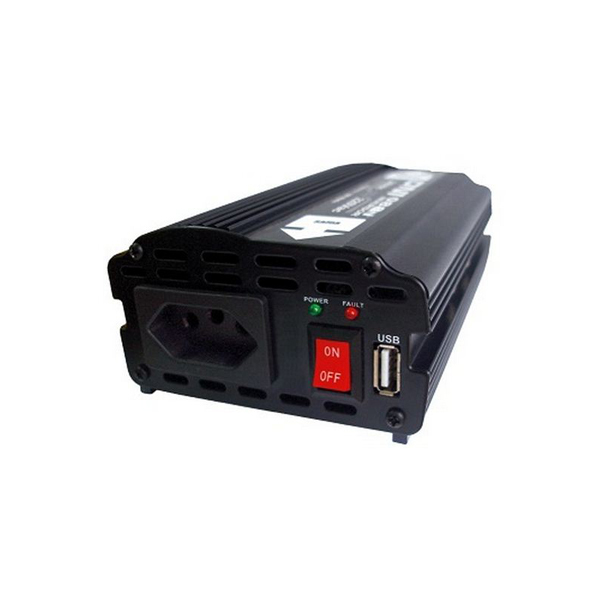 Inversor Entrada 12V 220Vac 300W com Tomada 2P+T e USB