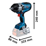 Chave de Impacto Bosch a Bateria Brushless 18V GDS 18V-1000