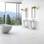 Porcelanato Marmorizado Polido 82x82cm Calacata Gold