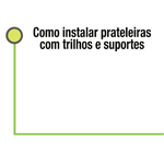 Suporte para Trilho Versátil Aço 12,2x52cm Preto Fico