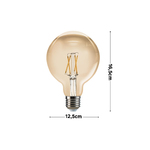 Lâmpada de LED Filamento E27 Globo 3W 250lm Amarela