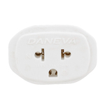 Adaptador 1 tomada Bivolt Branco Daneva