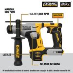 Martelo Perfurador Rompedor Dewalt SDS Plus 20V DCH172B-B3