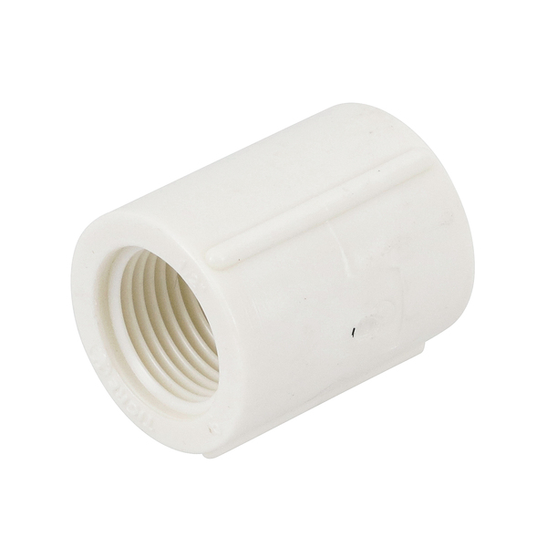 Luva PVC Branco Rosca 1/2" 20mm Tigre