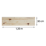 Painel de Madeira Pinus 1,8cm 30cm x 1,20m Tramontina