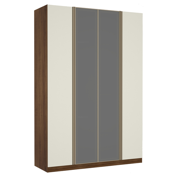 Roupeiro 4 Portas 236x159,2x56cm Madeira Argila Prime Luciane