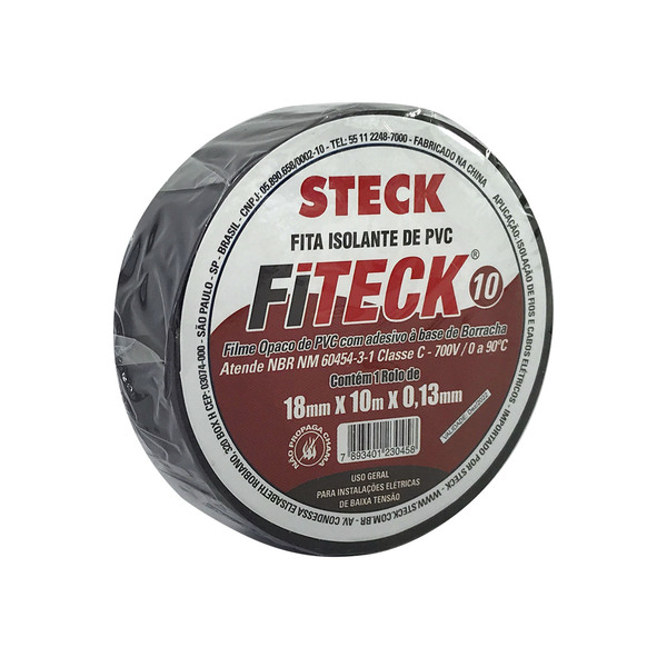 Fita Isolante Fiteck 0.13mm 700V 10 Metros Steck