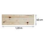 Painel de Madeira Pinus 1,8cm 40cm x 1,20m Tramontina