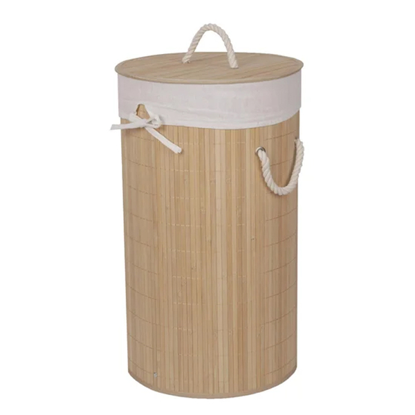 Cesto de Roupas Redondo 60L Bamboo Sensea