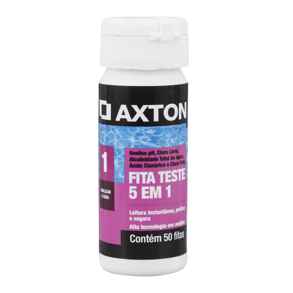 Fita Teste para Piscina 50 Unidades Axton 5 em 1