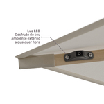 Ombrelone 2,6x2,9m Lateral Alumínio Branco Sonora Naterial