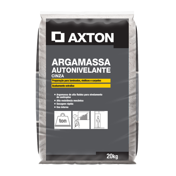 Argamassa Autonivelante Interno Cinza 20kg Axton