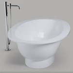 Banheira sem Hidromassagem Oval 203x110x56cm Dueto Sabbia