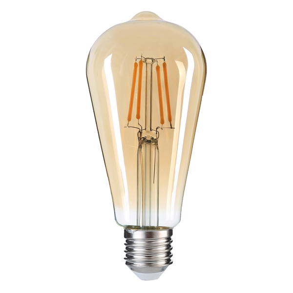 Lâmpada LED E27 FILAMENTO Bulbo Luz Amarelo Bivolt 4W Lexman