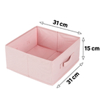 Cesto Organizador TNT Rosa 15x31x31cm Spaceo KUB