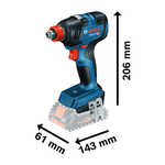 Chave de Impacto Bosch Brushless Bateria 18V 1/2" GDX 18V-200