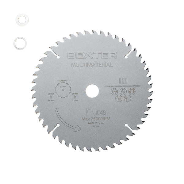 Disco de Corte Multimaterial 7.1/4" (185mm) 48D Dexter