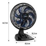 Ventilador de Mesa Arno 40cm 127V Preto Azul X-Treme VE70