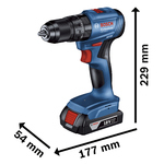 Furadeira Parafusadeira Bosch Brushless Bateria GSB 185-LI 1B