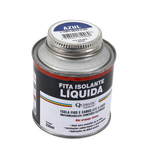 Fita Isolante Líquida 200mL Azul Quimatic Tapmatic