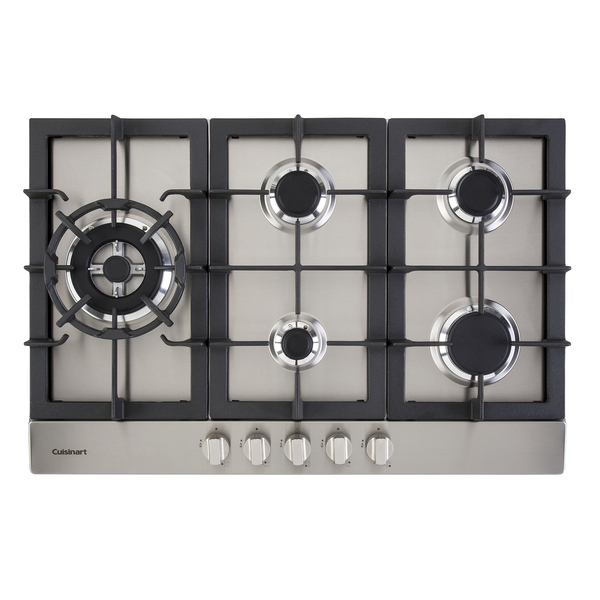 Cooktop Prime à Gás 75cm 220V Aço Inox Cuisinart