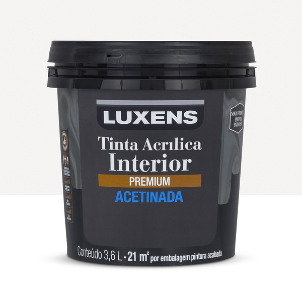 Tinta Acrílica Acetinada Premium Interior Branca 3,6L