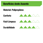 Assento Sanitário Sanitário Thema Polipropileno Branco Sensea