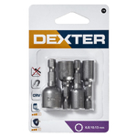 Jogo de Bits Soquetes Magnéticos 6-13mm 4 peças Dexter