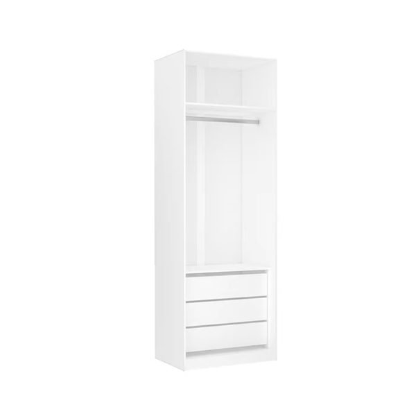 Closet Cabideiro Gaveteiro Branco 2,36mx80,4x54,5cm