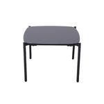 Conjunto Mesa de Centro com 2 Poltronas Aço Cinza Levo