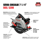 Serra Circular Skil Elétrica 7.1/4" 1200W 127V 5200