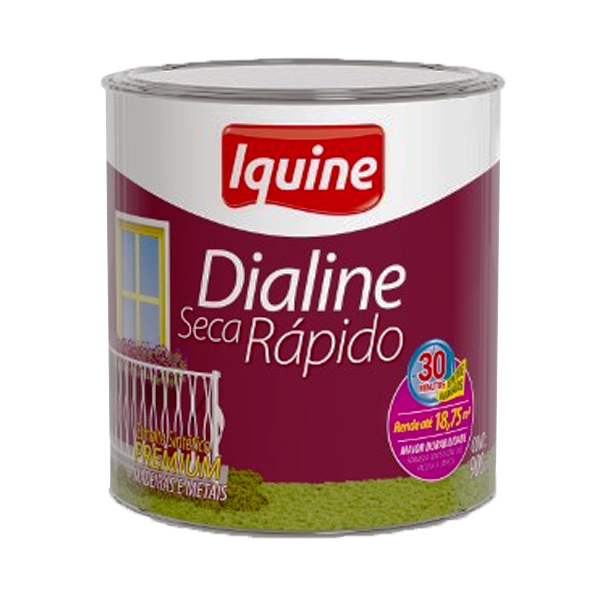 Esmalte Dialine Secagem Rápida Brilhante Branco Neve 900ml