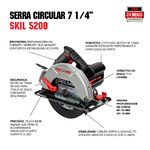 Serra Circular Skil Elétrica 7.1/4" 1200W 220V 5200