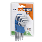 Jogo de Chave Torx T10 a T50 9 peças Dexter