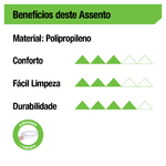 Assento Sanitário Almofadado Convencional Fechamento Comum