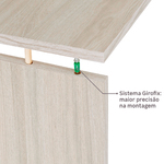 Closet Prime Prateleiras 40,3cm Legno Crema 236x40,3